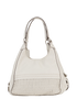Maggie Madison Woven Bag, £130, Handbags, White, Leather, Back view